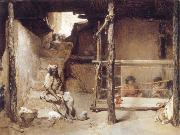 Gustave Guillaumet Weavers at Bou-Saada oil painting reproduction
